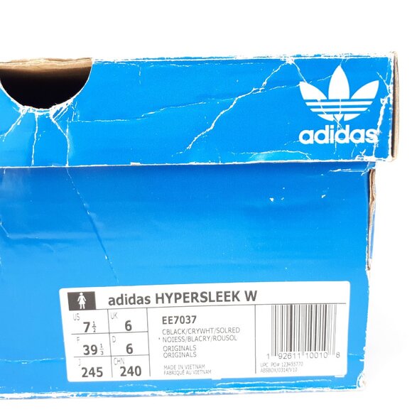 Adidas Hypersleek EE7037 Casual Platform Shoe Sneaker Womens 7.5 US Black White - Picture 10 of 12